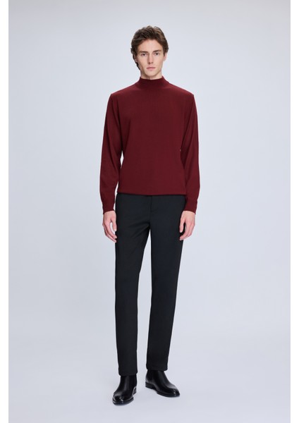 Kiremit Regular Fit Yarım Balıkçı Yaka Yünlü Triko Kazak fiyatları