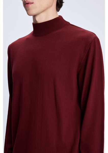 Kiremit Regular Fit Yarım Balıkçı Yaka Yünlü Triko Kazak fırsatları