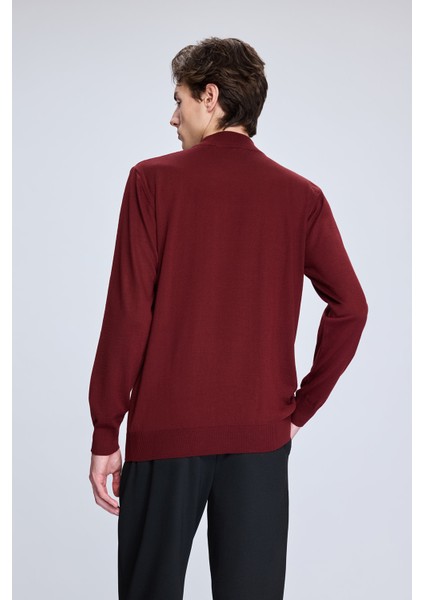 Kiremit Regular Fit Yarım Balıkçı Yaka Yünlü Triko Kazak indirimleri