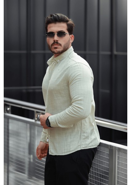 Bien Pamuk Keten Erkek Gömlek - Çağla fırsatları