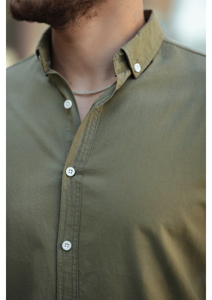 York Keten Erkek Gömlek - Haki fiyatları