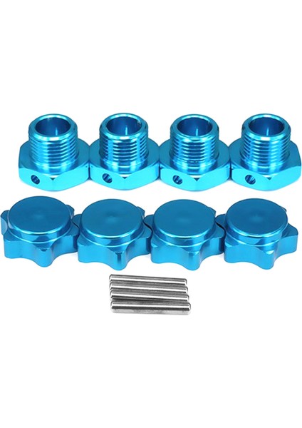 4 Adet/takım 1/8 Rc Model Araba 17 mm Metal Kaplin Toz Kapağı ile Hpı Hsp 94762 9408 1/8 Rc Araba Parçaları Mavi (Yurt Dışından)