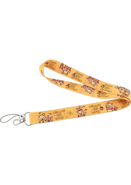 YQ210 Winnie The Pooh Ipi Karikatür Ayı Kaplan Boyun Askıları Anahtarlar Için Telefon Halatı Kimlik Rozeti Tutucu Anahtarlık Asmak Halat Lariat Hediyeler Renk: 3 (Yurt Dışından)