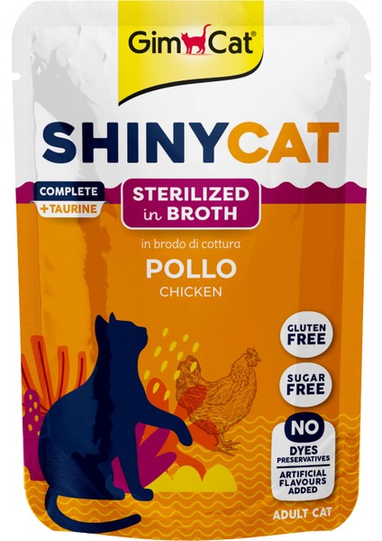 Shinycat Pouch Sterilized Chicken 70 gr Tavuk Kısırlaştırılmış Kediler İçin