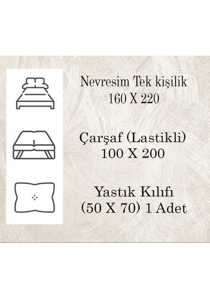 Tek Kişilik Nevresim Takımı (Lastikli Çarşaflı)