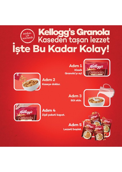 Granola Klasik 340 G x5 Adet,%56 Yulaf Ezmesi, Lif Kaynağı Kahvaltılık Gevrek