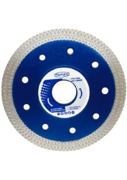 Nalburkent Tomax Hassas Kesici Çaprazlı Granit Mermer Taş Beton Seramik Mavi 115X1.3 MM 10X22.23MM