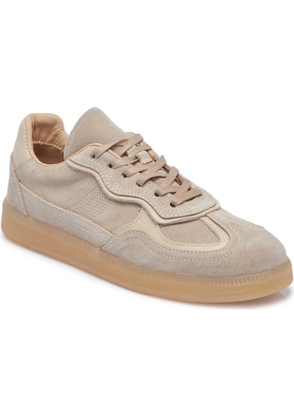 Bej Süet Deri Kadın Sneaker - K25I1AY68024-B79