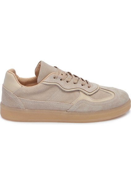 Bej Süet Deri Kadın Sneaker - K25I1AY68024-B79