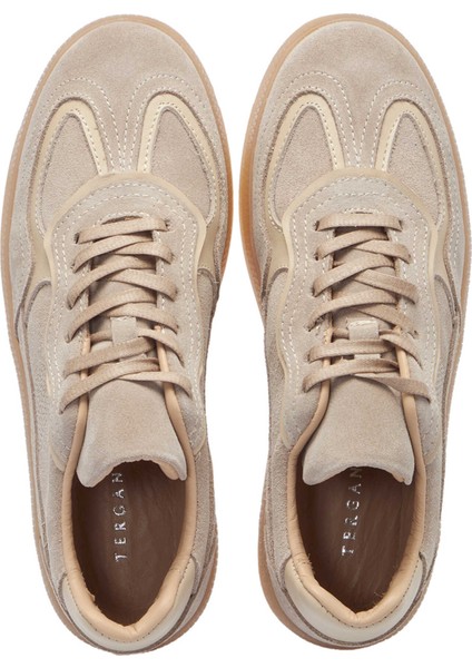 Bej Süet Deri Kadın Sneaker - K25I1AY68024-B79
