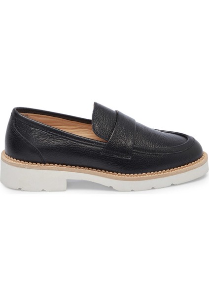 Siyah Hakiki Deri Kadın Loafer - K25I1AY68026-A23