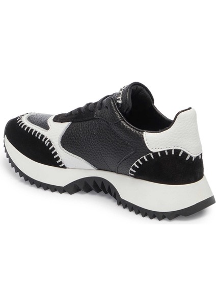Siyah Deri Kadın Sneaker - K25I1AY68035-A23