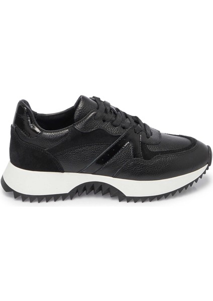 Siyah Hakiki Deri Kadın Sneaker - K25I1AY68034-A23