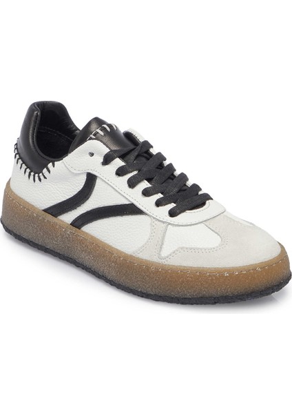 Beyaz Hakiki Süet Deri Kadın Sneaker - K25I1AY68025-T72
