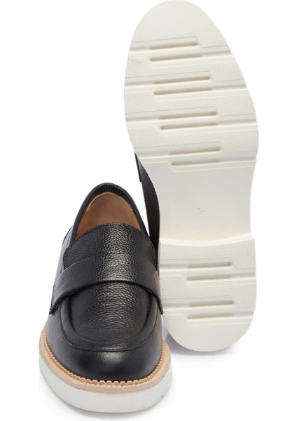 Siyah Hakiki Deri Kadın Loafer - K25I1AY68026-A23