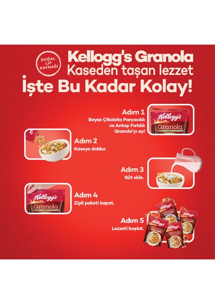 Çikolata Parçacıklı ve Fındıklı Granola 250 G x6 Adet, %44 Yulaf, Lif Kaynağı Kahvaltılık Gevrek