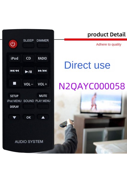 Panasonic Stereo Ses Hoparlör Çalar N2QAYC000058 Için Uzaktan Kumanda, Panasonic Theter Sistemi Uzaktan Kumanda Için (Yurt Dışından)