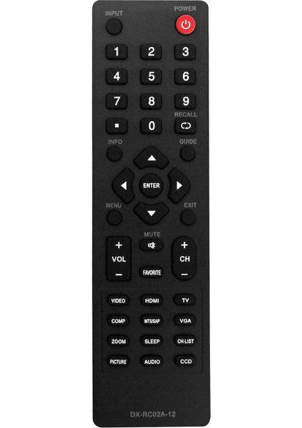 Dynex DX-32E250A12 DX-24E150A11 DX-19LD150A11 DX-L42-10A DX-L40-10A LCD Hdtv Tv Için DX-RC02A-12 Uzaktan Kumandayı Değiştirin (Yurt Dışından)