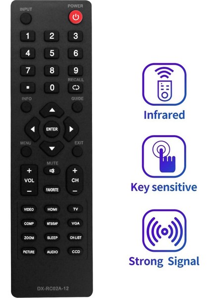 Dynex DX-32E250A12 DX-24E150A11 DX-19LD150A11 DX-L42-10A DX-L40-10A LCD Hdtv Tv Için DX-RC02A-12 Uzaktan Kumandayı Değiştirin (Yurt Dışından) fiyatları