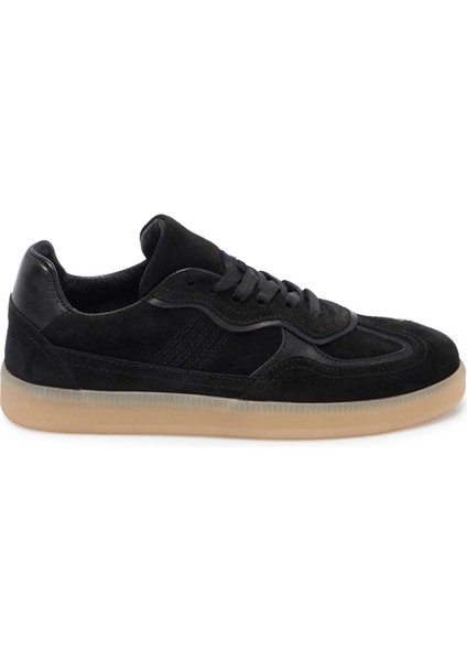 Siyah Süet Deri Kadın Sneaker - K25I1AY68024-A01