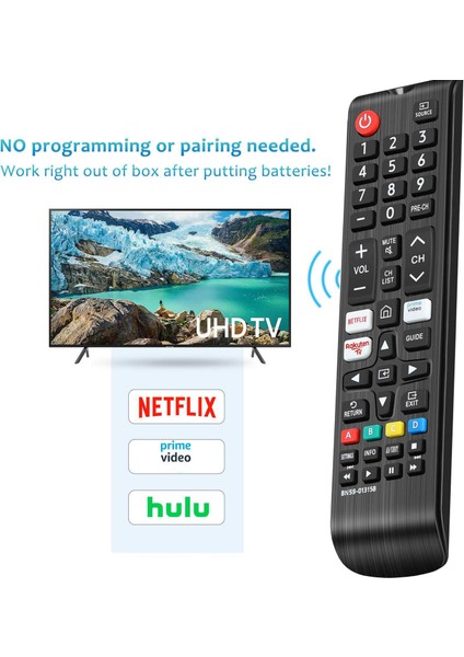 Netflix Prime Video ile Samsung Smart Tv Için BN59-01315B Uzaktan Kumandanın Değiştirilmesi UE43RU7105 UE50RU7179 (Yurt Dışından) modelleri