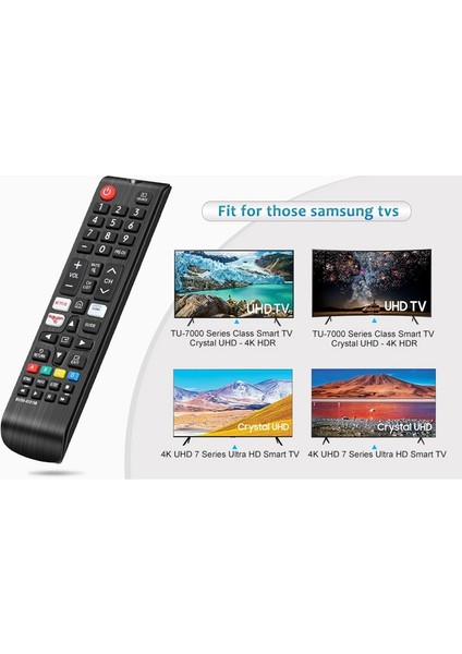 Netflix Prime Video ile Samsung Smart Tv Için BN59-01315B Uzaktan Kumandanın Değiştirilmesi UE43RU7105 UE50RU7179 (Yurt Dışından) indirimleri