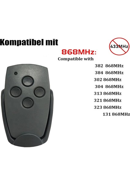 Marantec Digital 302 304 Için, Garaj Kapısı Açacağı 868 Mhz Garaj Kapısı Açacağı Uzaktan Kumandası 2'li Paket (Braketli) (Yurt Dışından)