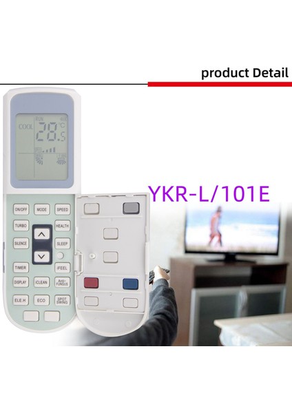 A/c Kontrol Cihazı Klima Uzaktan Kumanda YKR-L/101E Aux Klima Için Yedek, Beyaz (Yurt Dışından)