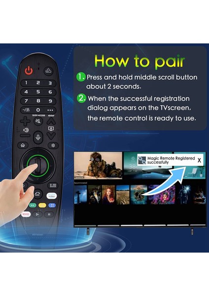 Lg Akıllı Tv Için Voice Magic Yedek Uzaktan Kumanda, AKB75855501 Için Teknik Uzaktan Kumanda, Lg LED OLED LCD 4K UHD Tv Için (Yurt Dışından)