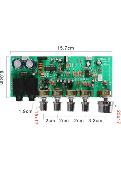 Dijital Mikrofon Amplifikatör Ton Kurulu PT2399 Karaoke Reverb Preamplifikatör Kurulu Çift AC12-15V (Yurt Dışından)