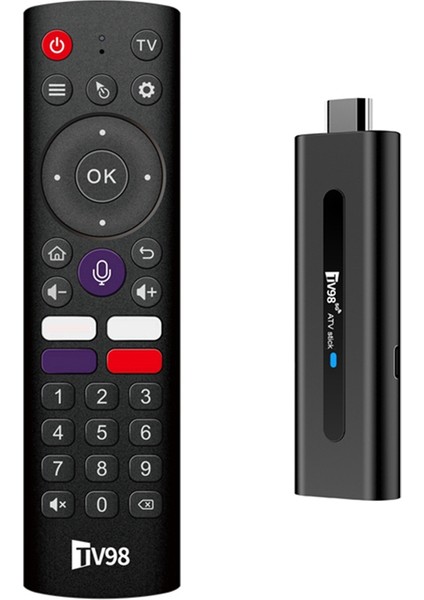 TV98 Pro Atv Android 13 8k Set Üstü Kutu Tv Kutusu H313 Çift Bant Wıfı Sesli Uzaktan Kumanda Tv Kutusu, 2+16G (Yurt Dışından)