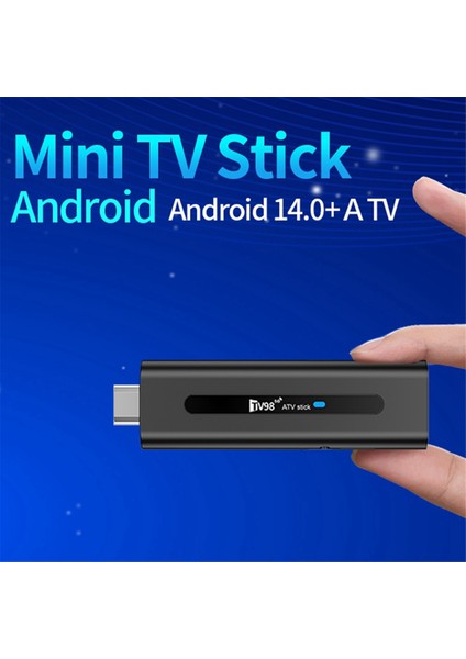TV98 Pro Atv Android 13 8k Set Üstü Kutu Tv Kutusu H313 Çift Bant Wıfı Sesli Uzaktan Kumanda Tv Kutusu, 2+16G (Yurt Dışından)