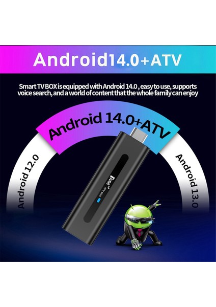 TV98 Pro Atv Android 13 8k Set Üstü Kutu Tv Kutusu H313 Çift Bant Wıfı Sesli Uzaktan Kumanda Tv Kutusu, 2+16G (Yurt Dışından)