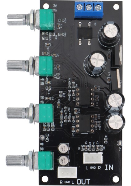 NE5532 Amplifikatör Ton Preamp Kartı Tiz Bas Orta Kademe Ses Tonu Kontrol Ayarı Ön Amplifikatör, Sabit Versiyon (Yurt Dışından)