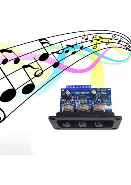 2.1 Kanal Dijital Güç Amplifikatörü Kurulu 2X25W+50W Bluetooth 5.0 Subwoofer D Sınıfı Ses Amplifikatörü Kurulu Dc 12-20V (Yurt Dışından)