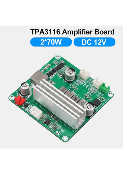 12V Hifi Dijital Amplifikatör Kartı Stereo TPA3116 70WX2 Çift Kanallı Ön Amplifikatör Güç Sınıfı D Stereo Ses Amplifikatör Modülü (Yurt Dışından) modelleri