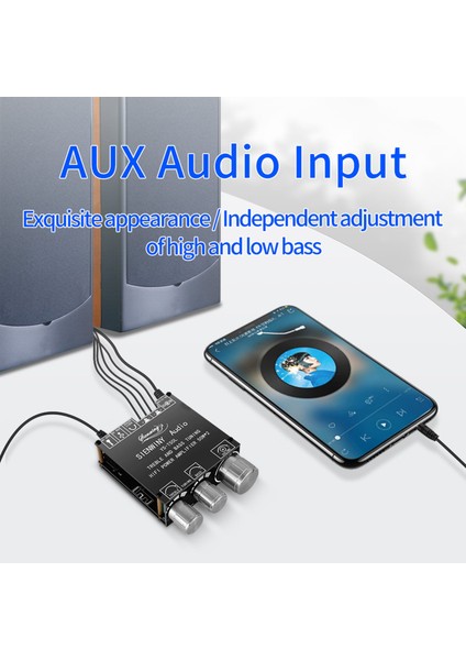YS-T50L Bluetooth Dijital Amplifikatör Kartı 50WX2 Bt5.1 Ön Uç Yüksek Bas Ayarı Stereo Ses Amplifikatörü DC5-26V (Yurt Dışından)