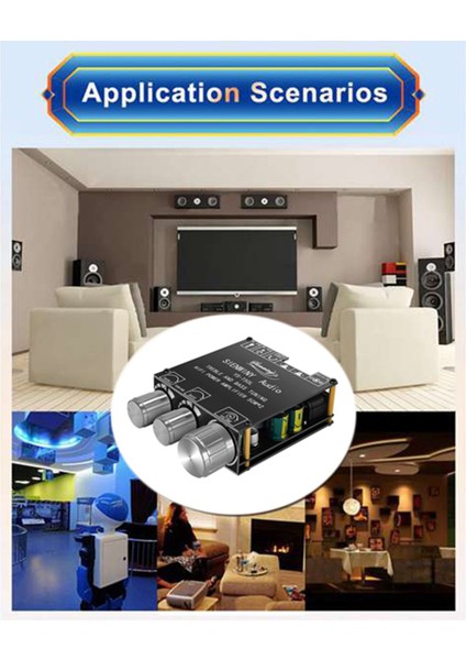 YS-T50L Bluetooth Dijital Amplifikatör Kartı 50WX2 Bt5.1 Ön Uç Yüksek Bas Ayarı Stereo Ses Amplifikatörü DC5-26V (Yurt Dışından)