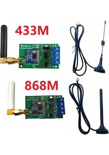 868M Çok Fonksiyonlu Kablosuz RS485 Veriyolu Seri Port Uart Alıcı-Verici Modülü Ptz Kamera Plc Modbus Rtu Için Antenli (Yurt Dışından)