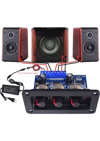 Uzaktan Kumandalı 2.1 Kanal Dijital Güç Amplifikatörü Kartı 2X25W+50W Bt5.0 Subwoofer D Sınıfı Amplifikatör Kartı DC12-20V (Yurt Dışından) modelleri
