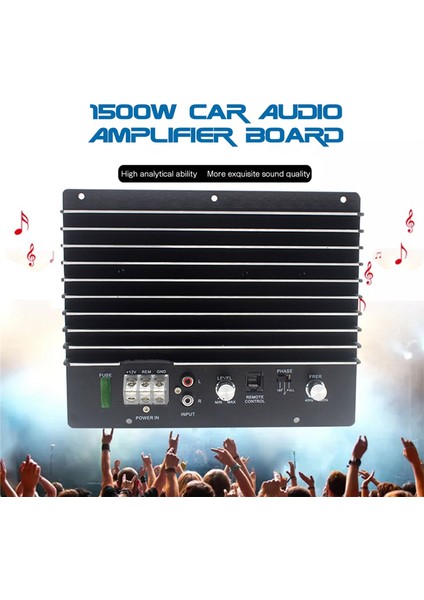 12V 1500W Mono Araba Ses Amplifikatörü Güçlü Bas Subwoofer Amplifikatör Kartı Oynatıcı Otomotiv Amplifikatör Modülü (Yurt Dışından)