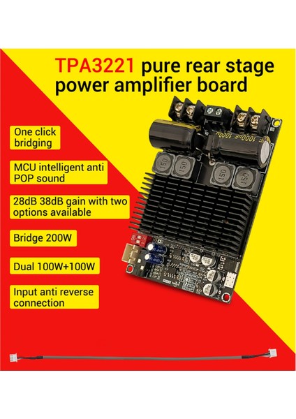 ZK-2001 TPA3221 100WX2 Çift Kanallı Saf Arka Sahne Dijital Amplifikatör Kartı 200W Amp Köprülü Mono Subwoofer Hoparlör (Yurt Dışından) modelleri