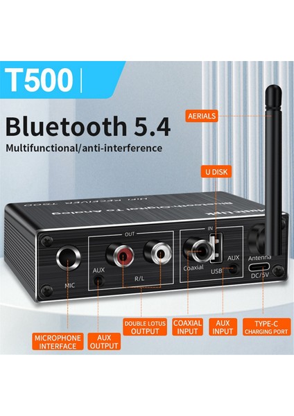 Alıcı Verici Aux 3.5mm Optik Koaksiyel Kablosuz Müzik Ses Bluetooth 5.3 Adaptörü Dijitalden Analoga Dönüştürücü (Yurt Dışından) modelleri