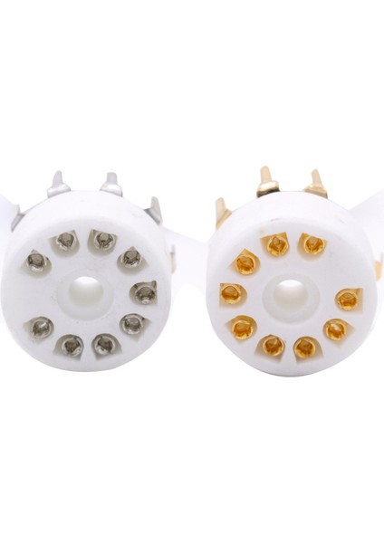 10 Adet Seramik 9pin B9A Pcb Dayanağı Tüp Soketi 12AX7 12AT7 12AU7 6dj8 ECC82 5670 6922 Hifi Ses Vintage Amp Altın (Yurt Dışından) fırsatları