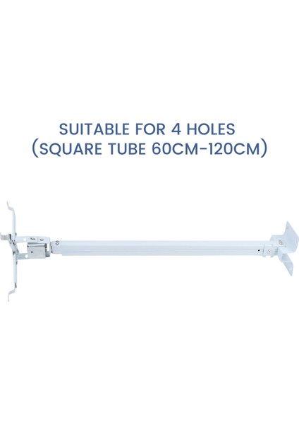 Projektör Askısı Kare Tüp 60CM-120CM Duvar Montajı 4 Delikli Çok Işlevli Kullanışlı Projektör Askı Braketi (Yurt Dışından) fırsatları