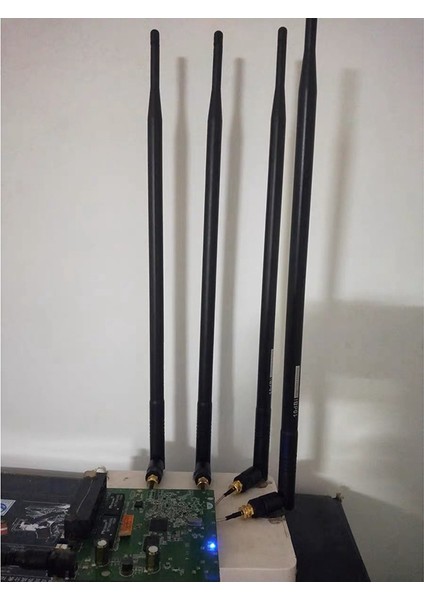 3pcs 9dbi Rp-Sma Çift Bant 2.4ghz 5ghz Yüksek Kazançlı Wifi Yönlendirici Kablosuz Eğimli Anten (Yurt Dışından)