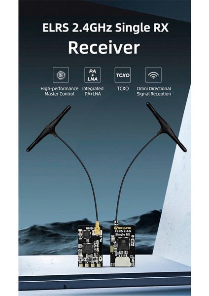 Sequre Elrs 2.4ghz Tek Rx Tek Anten Alıcı Yarış Drone Sabit Kanat Yüksek Yenileme Hızı Düşük Gecikme (Yurt Dışından)