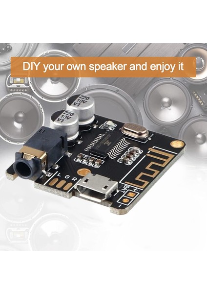 Bt5.0 Ses Alıcısı + Aux Ses Kablosu Kiti Mp3 Bluetooth Dekoder Kayıpsız Araba Hoparlör Ses Amplifikatör Devre Kartı Modülü (Yurt Dışından)