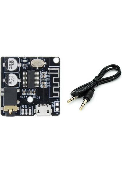 Bt5.0 Ses Alıcısı + Aux Ses Kablosu Kiti Mp3 Bluetooth Dekoder Kayıpsız Araba Hoparlör Ses Amplifikatör Devre Kartı Modülü (Yurt Dışından)