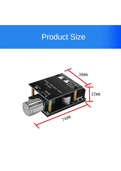 ZK-502L Modül 5.0 Bluetooth 2 x 50W Dijital Güç Amplifikatörü Kartı Hıfı Ateş Yüksek Güç 2.0 Stereo Geliştirme (Yurt Dışından)